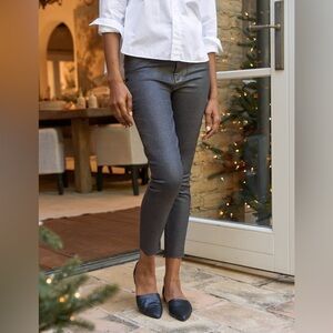 Frank and Eileen Women’s Metallic Skinny Mid-rise Silver Silgo Jeans